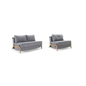 Cubed 02 Wood (40+90 bäddsoffa och fåtölj från Danska Innovation Living