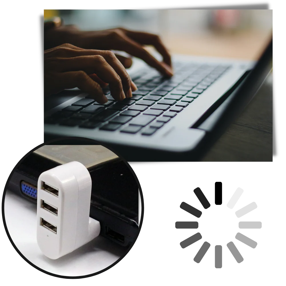 Roterande USB-adapter med flera portar - Bild 7