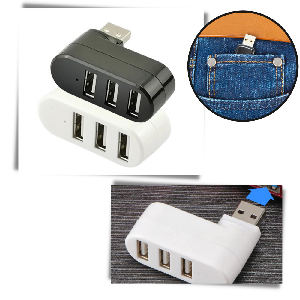 Roterande USB-adapter med flera portar - Bild 5