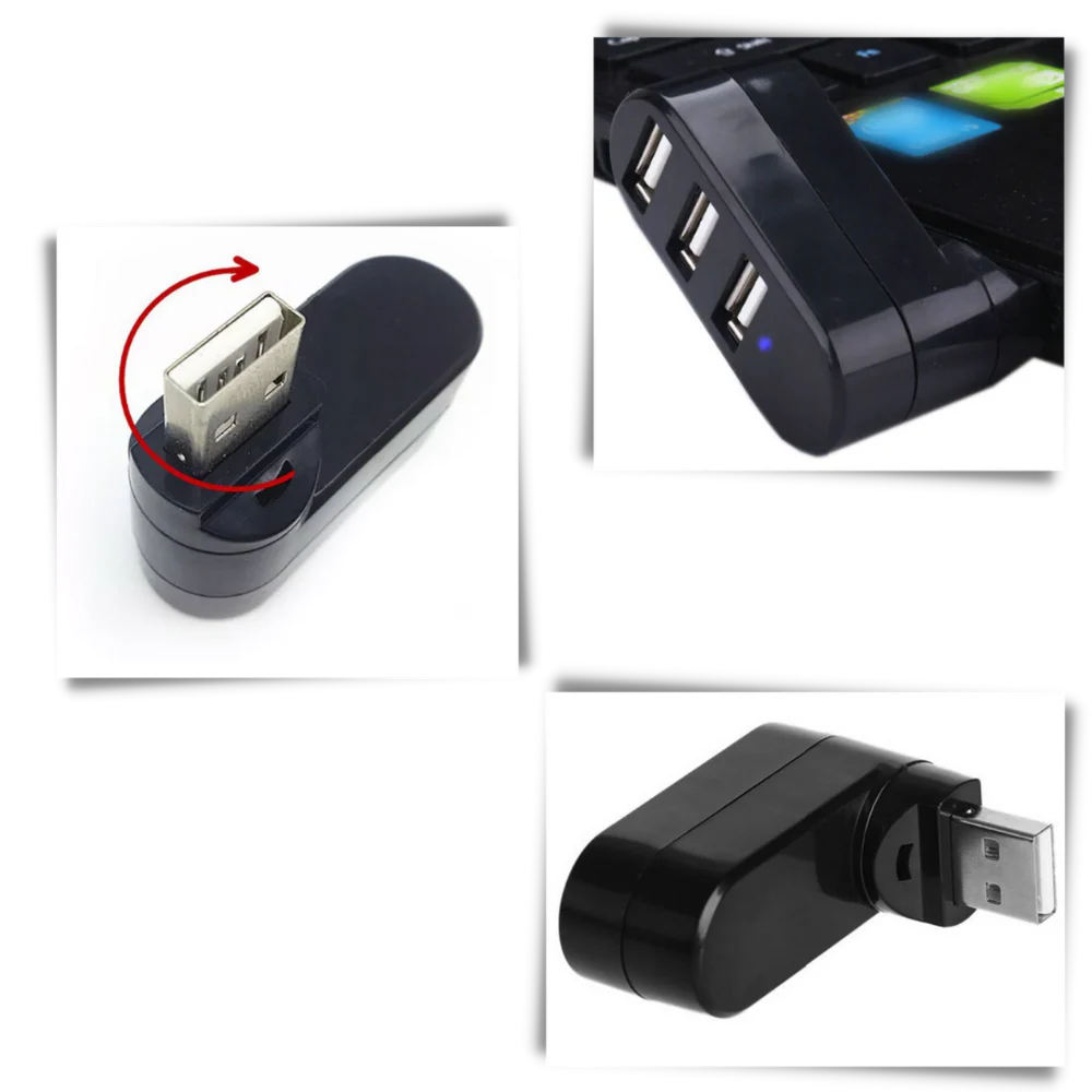 Roterande USB-adapter med flera portar - Bild 6