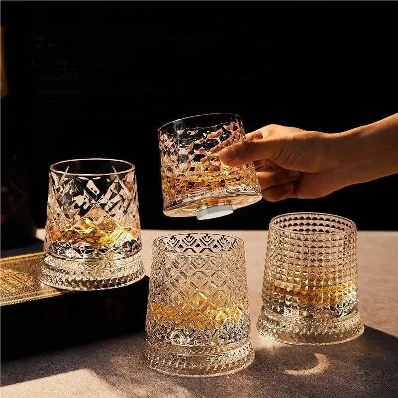 Elegant whiskyglas i kristall - 280 ml Roterande design för elegant njutning - Bild 4
