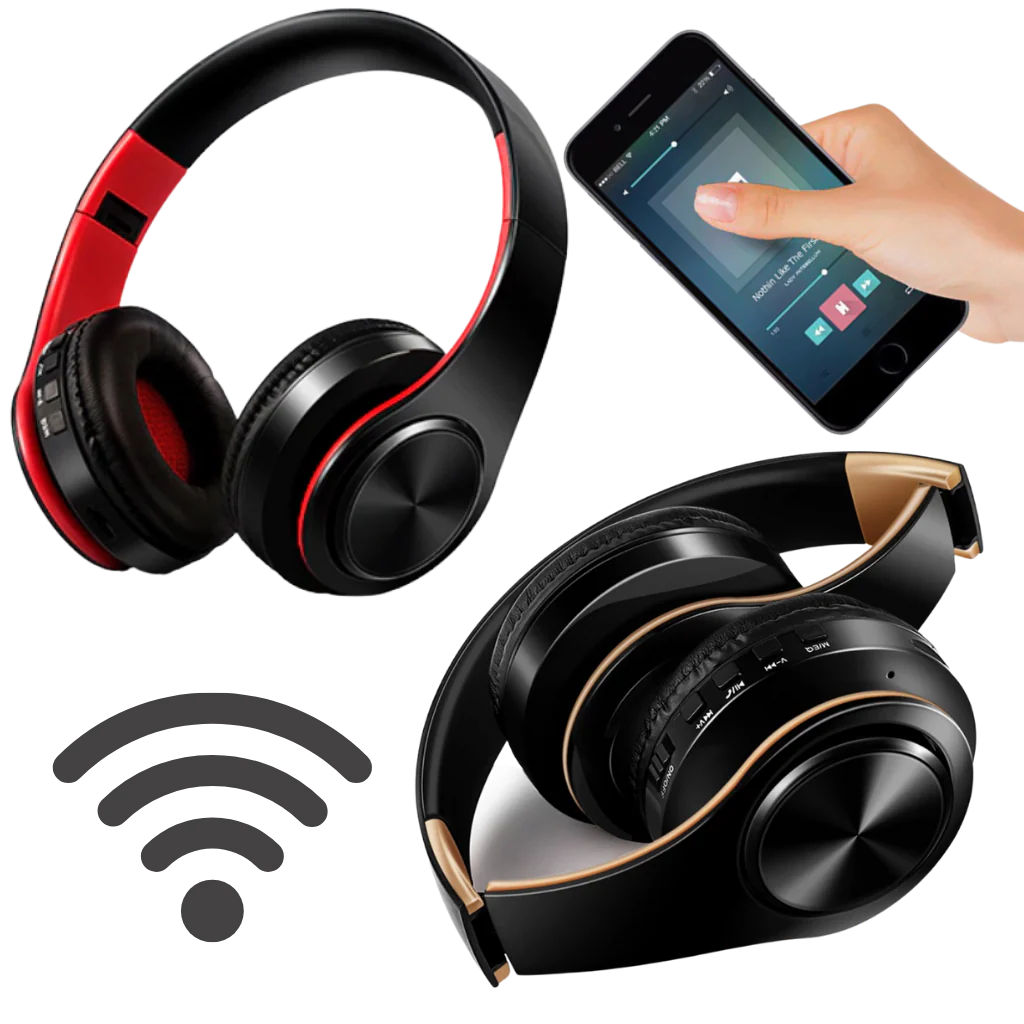Vikbara bluetooth-hörlurar