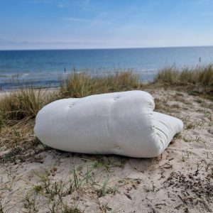 Futonmadrass till soffa med tygbeklädda knappar i valfri storlek