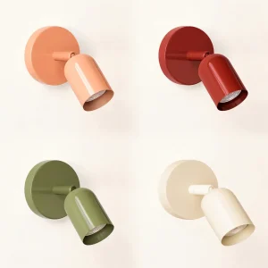 DownDazz – Färgglad Halvcylindrisk Vägglampa i Macaron-stil med LED-belysning