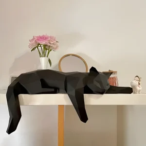 OriKat DIY – Modern 3D-Origamikatt för Kreativ Inredning