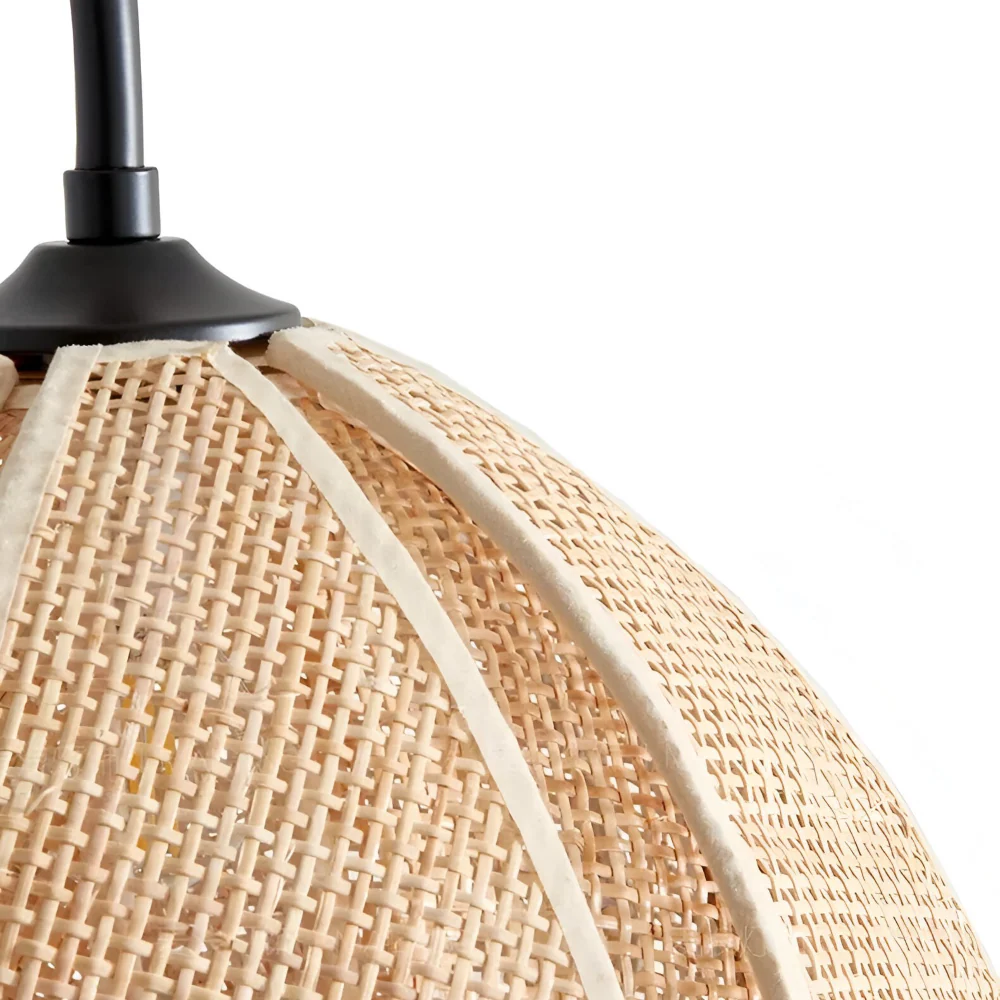 SoraLeaf – Japansk Wabi Sabi Vägglampa i Rattan | Handgjord Blombladsdesign med Naturlig Elegans - Bild 7