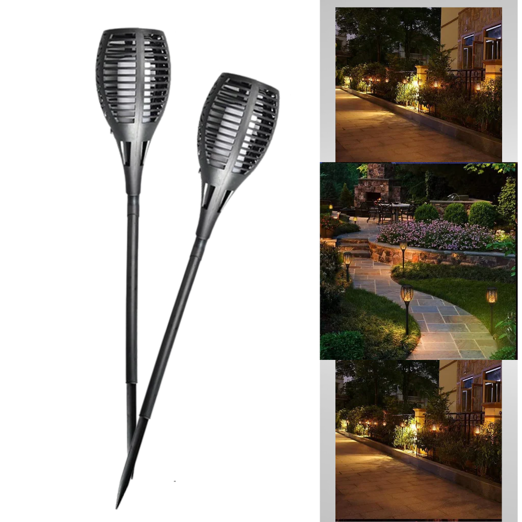 LED Solenergi Fackla Lampa med flimrande låga - Bild 5