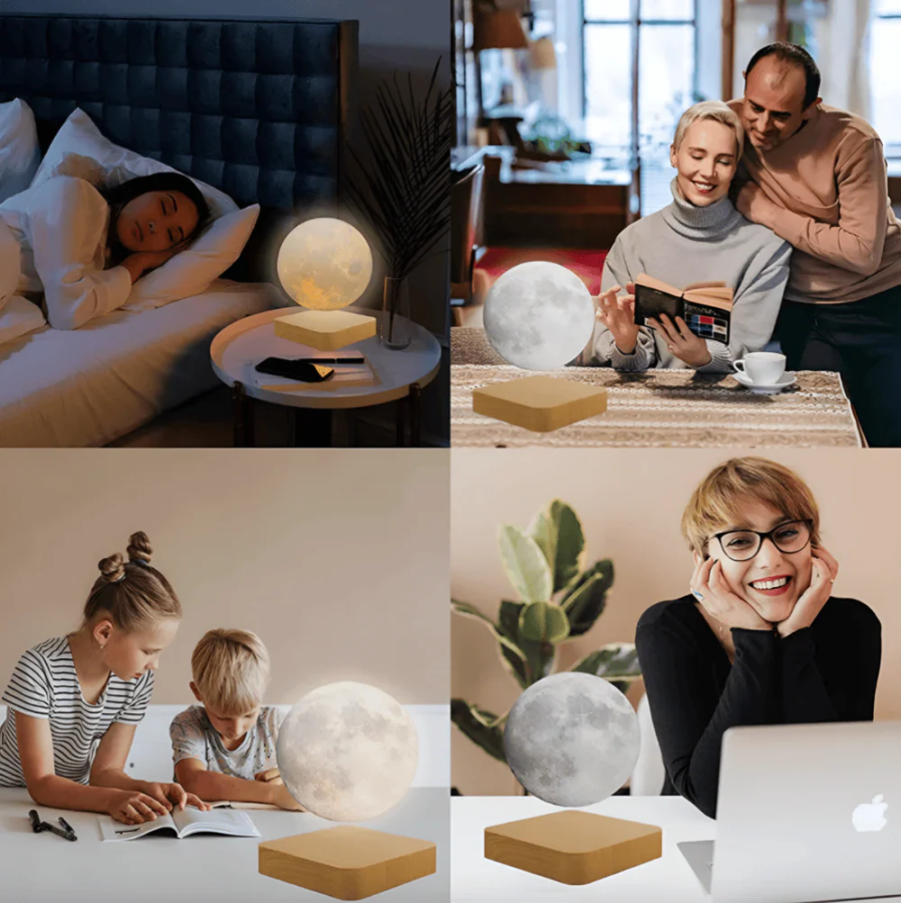 LunaLift - Beröringsstyrd Magnetisk Månlampa i 3D-Briljans - Bild 6