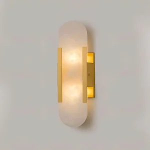Vägglampa i Alabaster - Modern Vägglampa i Koppar - LED-Vägglampa