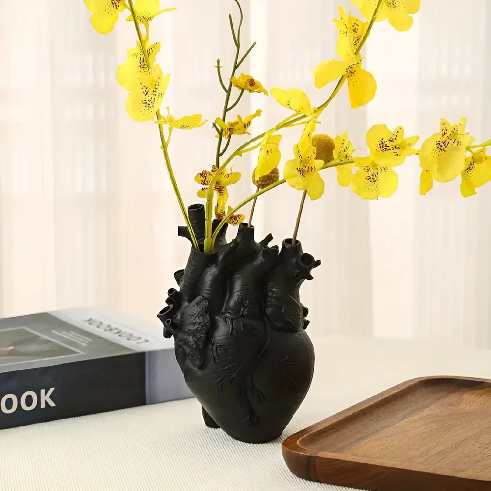 EcoHeart - Bambu & trä Living Hjärtformad Vas - Bild 5
