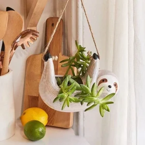 Handgjord Keramikblomkruka med Sengångardesign för Kreativ Inredning