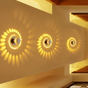 SpiraGlow – Cylindrisk LED-Vägglampa med Färgglada Spiraleffekter