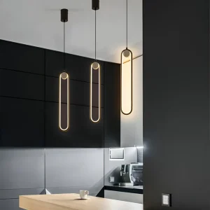 PinOval Taklampa - Svart Aluminium, Långsträckt LED-Hänglampa