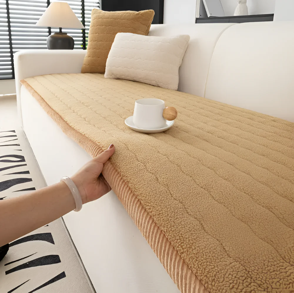PlushGuard – Mjukt Rutschfritt Sofföverdrag i Husdjursvänlig Polyester - Bild 5