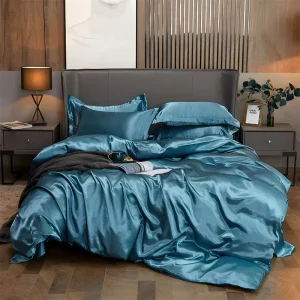 RayLuxe Påslakanset – Lyxigt Enfärgat Sängset i Mjuk Rayon-Satin