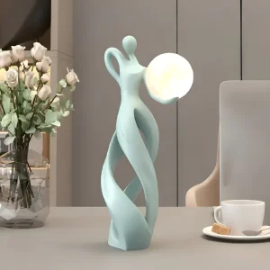 GlowMuse Flicka – Abstrakt Belyst Skulptur i Modern Harzdesign