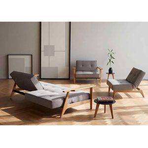 Splitback Frej 3 + Frej fåtölj + Splitback Eik fåtölj Set från Danska Innovation Living