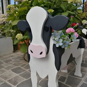 Djurtema Blomkruka - Whimsy Ko Planter - Bedårande Djur Planter Krukor