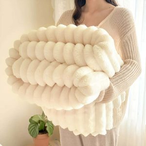 Ultra-mjuk Fleece-Kosheldecke med Elastiska Ränder - Mångsidig filt för Vardagsrum, Sovrum och Resor