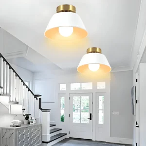 RetroBeam – Metallisk Svart & Vit LED-Taklampa