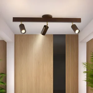 Woodsy Taklampa - Cylindrisk Träspotlight - Justerbar LED Belysning