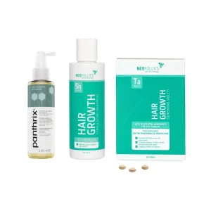 Panthrix hair growth serum + Neofollics shampoo & tablets