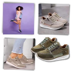 Wedge-sneakers med strass